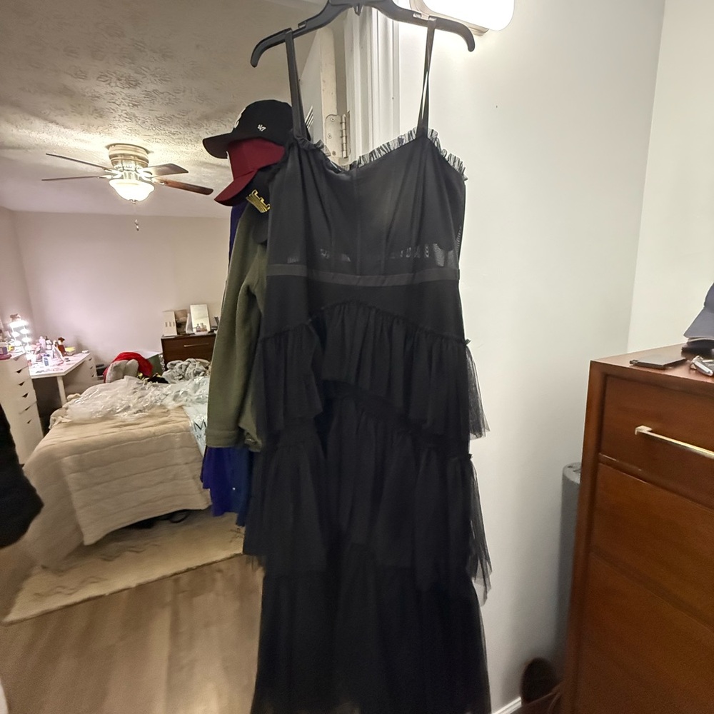 Elegant Black Tiered Dress